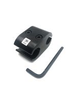 Sip-N-Puff Clamp, Figure-8 Tube to Tube, 3/4" to 7/8", Black