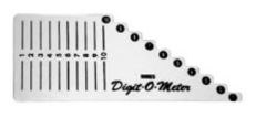 Digit-O-Meter For Measuring Finger Flexion or Opposition, Transparent