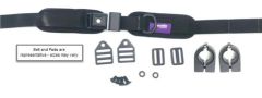 Hip Belt, 1.5" TheraFit Single Pull, PB Security, 9.25 x 2.5 Pads w/ Clips, Clamps