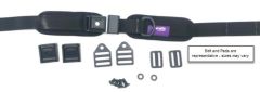 Hip Belt, 1.5" TheraFit Single Pull, PB Security, 7.25 x 2.25 Pads w/ Clips, Camlocks
