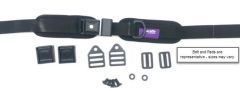 Hip Belt, 1.5" TheraFit Single Pull, PB Security, 5.25 x 2.25 Pads w/ Clips, Camlocks