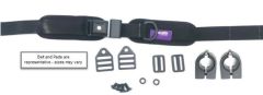 Hip Belt, 1" TheraFit Single Pull, PB Security, 6.25 x 1.75 Pads w/ Clips, Clamps