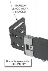 Bracket, Back Mounting, Narrow for 2.5" Thickness