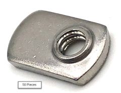 Nut, Single Tab, 10-24, Stainless Steel, 50 Pcs