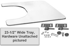 27.5W x 23.5D Clear Tray, 18 x 10 BC, Top Drop Unattached