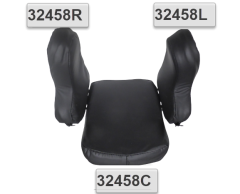 Headrest Pad, Tri-form, Curved, Left Side