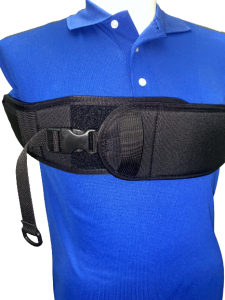 Chest Strap, TheraFit Static, 2-Piece w/ Hook-N-Loop Adj, 1" Safety Strap, Small