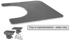 31.5W x 23.5D Black Tray, No BC, EZ Lock Unattached