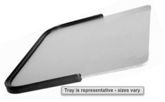 21W x 18D Grey Tray, No BC, PVC Rim