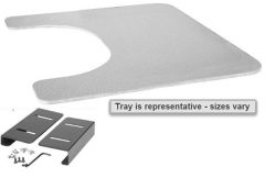 23.5W x 22D Grey Tray, 15 x 9 BC, U Slide 1-1/8 Unattached