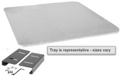 18W x 16D Grey Tray, No BC, U Slide 1-1/2 Unattached