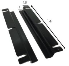 Tray Attachment, Z Tray Slides, 1-1/8", 14" Long, Pair