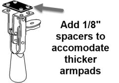 Tray Attachment, Toggle Clamp Spacers, 1/8", Pair