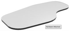 Half Tray, Clear 3/8", Standard w/ Permobil HD 3G Armrest Bracket, Flip Right