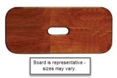 Transfer Board, Theraslide, 22" w/ Hand Hole, Walnut Stained Birch