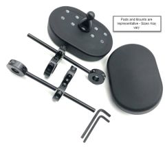 Knee Adductor Hdw, Multi-Axis, 7/8" Mount, Small Pad, Pair